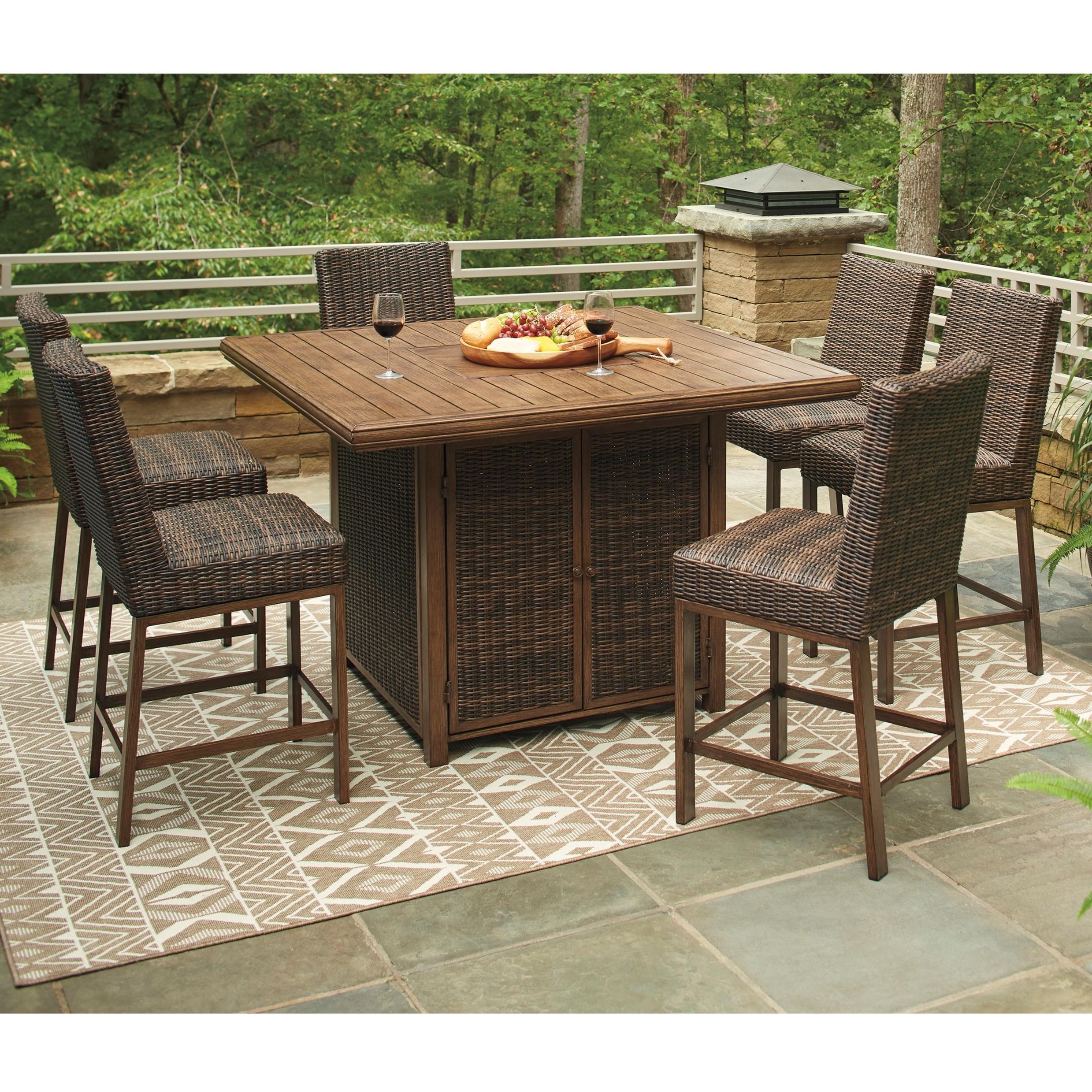 Wicker outdoor best sale stools